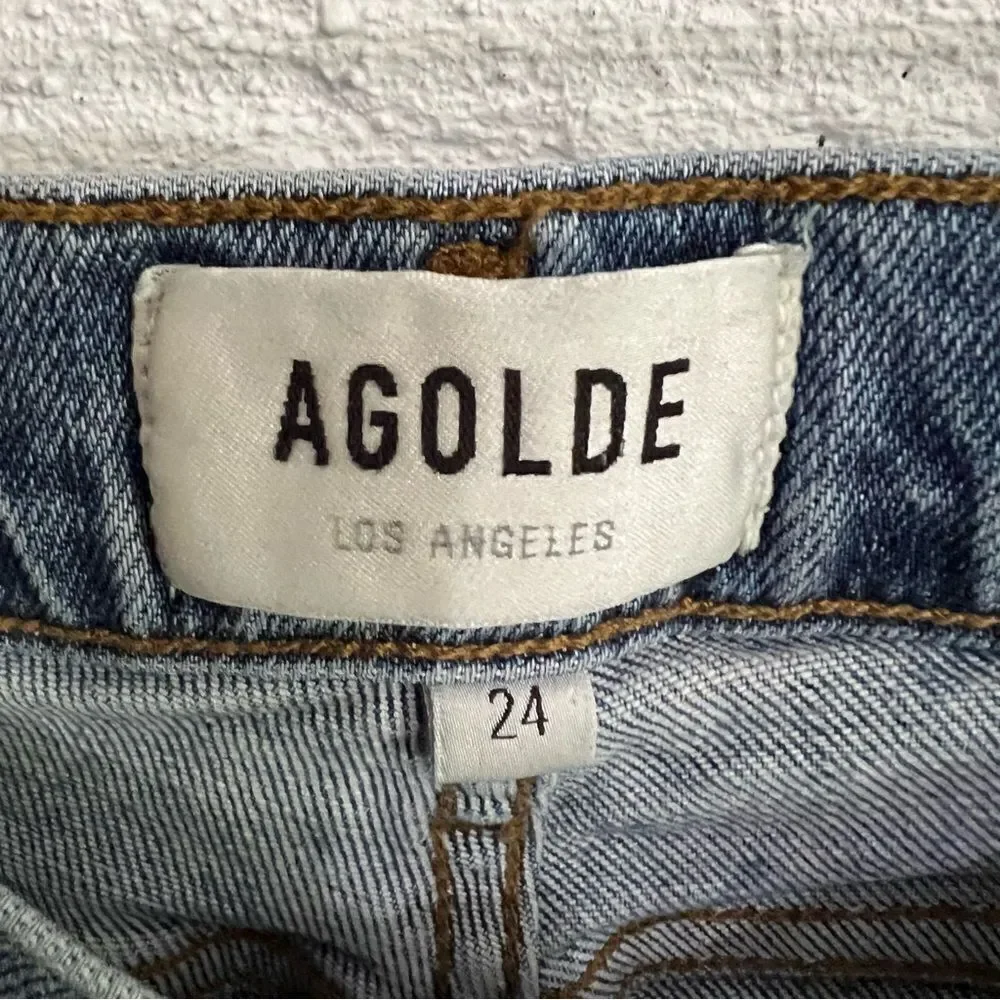AGOLDE - Nico High Rise Slim Fit Jeans in Rooted Size 24